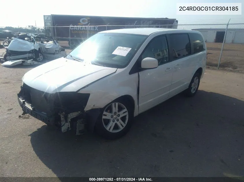 2C4RDGCG1CR304185 2012 Dodge Grand Caravan Sxt