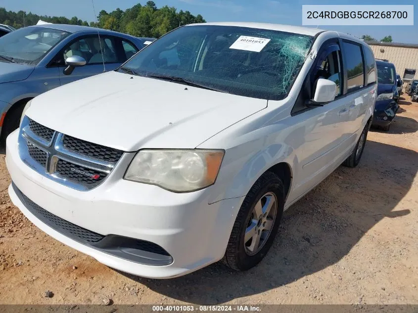 2012 Dodge Grand Caravan Se/Avp VIN: 2C4RDGBG5CR268700 Lot: 40101053