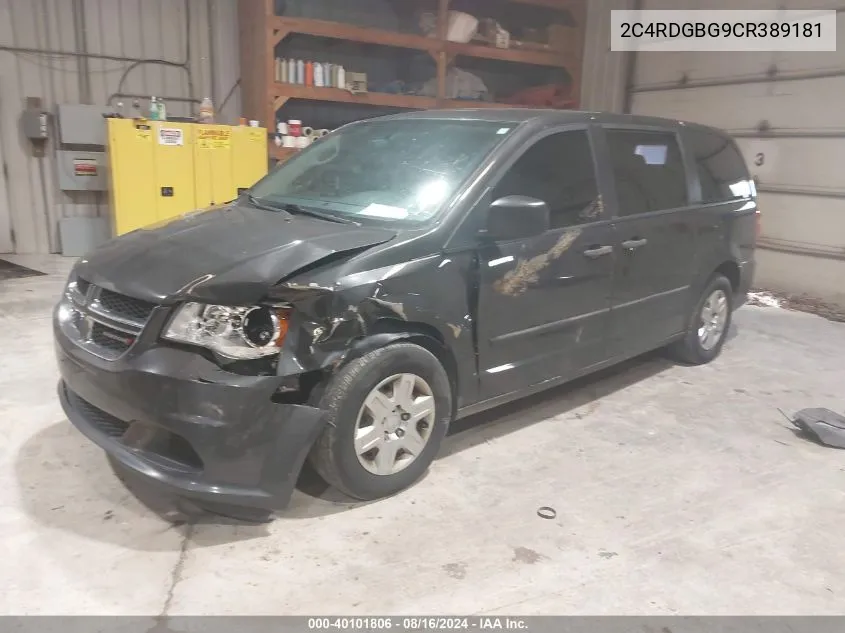 2C4RDGBG9CR389181 2012 Dodge Grand Caravan Se/Avp