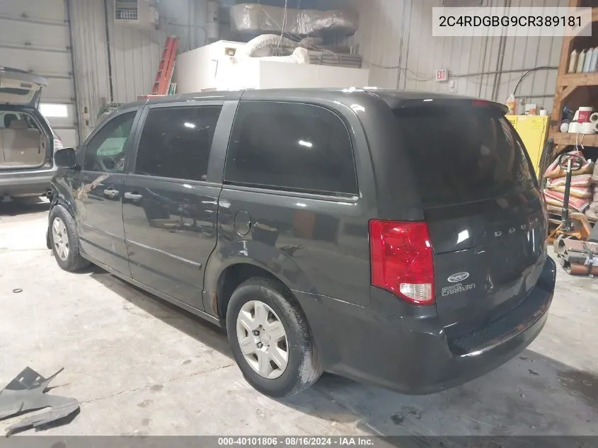 2C4RDGBG9CR389181 2012 Dodge Grand Caravan Se/Avp