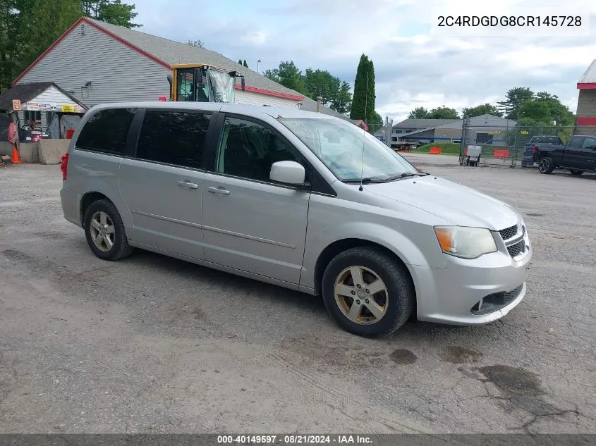 2012 Dodge Grand Caravan Crew VIN: 2C4RDGDG8CR145728 Lot: 40149597