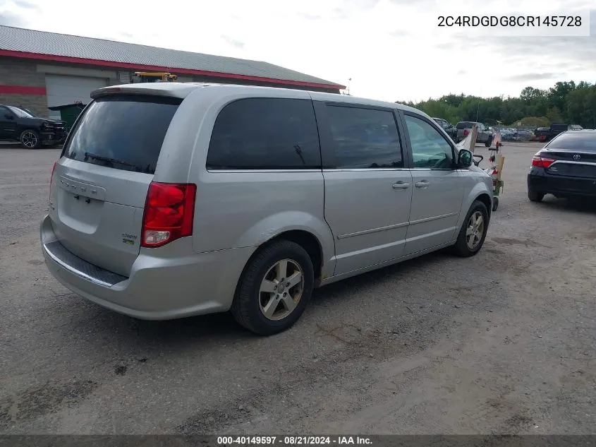 2012 Dodge Grand Caravan Crew VIN: 2C4RDGDG8CR145728 Lot: 40149597