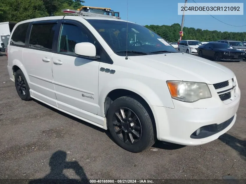 2012 Dodge Grand Caravan R/T VIN: 2C4RDGEG3CR121092 Lot: 40165980