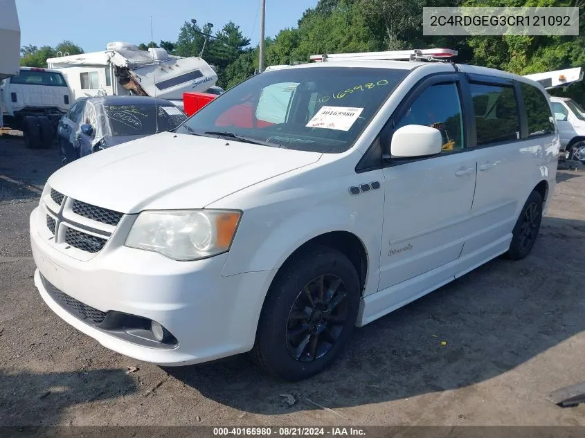 2012 Dodge Grand Caravan R/T VIN: 2C4RDGEG3CR121092 Lot: 40165980