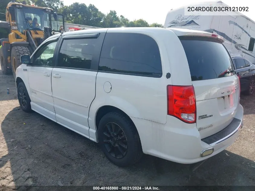 2012 Dodge Grand Caravan R/T VIN: 2C4RDGEG3CR121092 Lot: 40165980