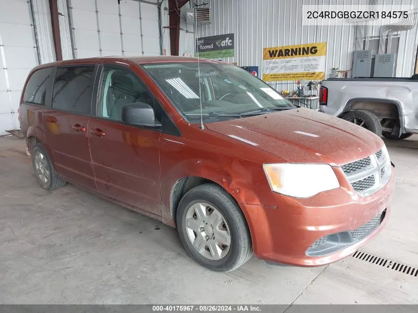 2C4RDGBGZCR184575 2012 Dodge Grand Caravan Se/Avp