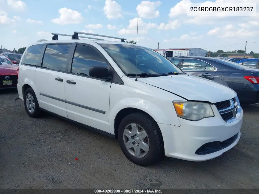 2012 Dodge Grand Caravan Se/Avp VIN: 2C4RDGBGXCR183237 Lot: 40202990