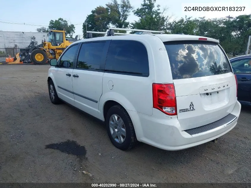 2C4RDGBGXCR183237 2012 Dodge Grand Caravan Se/Avp