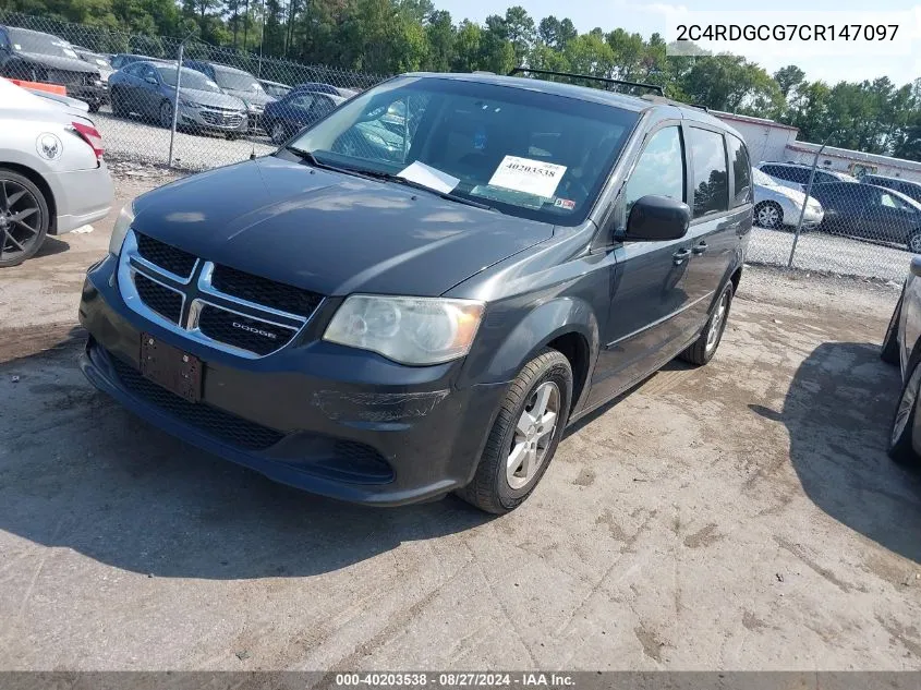 2C4RDGCG7CR147097 2012 Dodge Grand Caravan Sxt