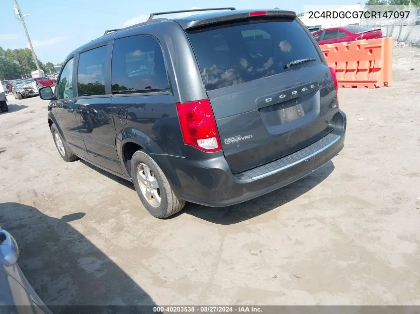 2012 Dodge Grand Caravan Sxt VIN: 2C4RDGCG7CR147097 Lot: 40203538