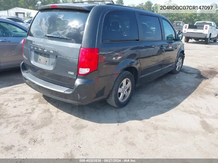 2C4RDGCG7CR147097 2012 Dodge Grand Caravan Sxt