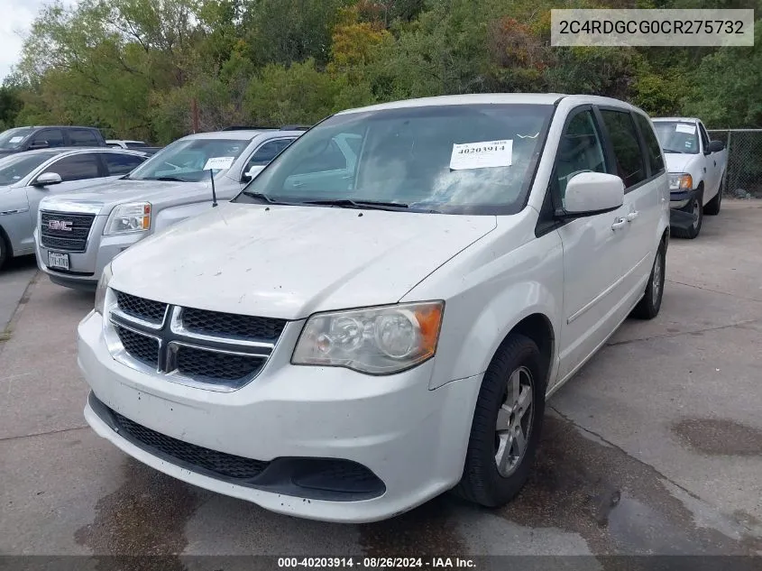 2012 Dodge Grand Caravan Sxt VIN: 2C4RDGCG0CR275732 Lot: 40203914