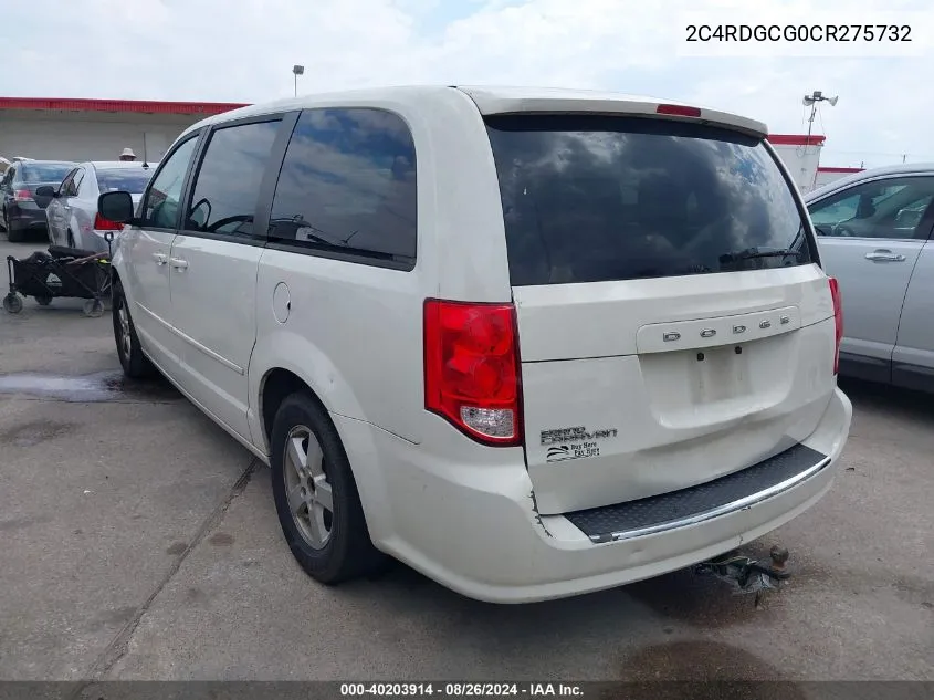 2012 Dodge Grand Caravan Sxt VIN: 2C4RDGCG0CR275732 Lot: 40203914