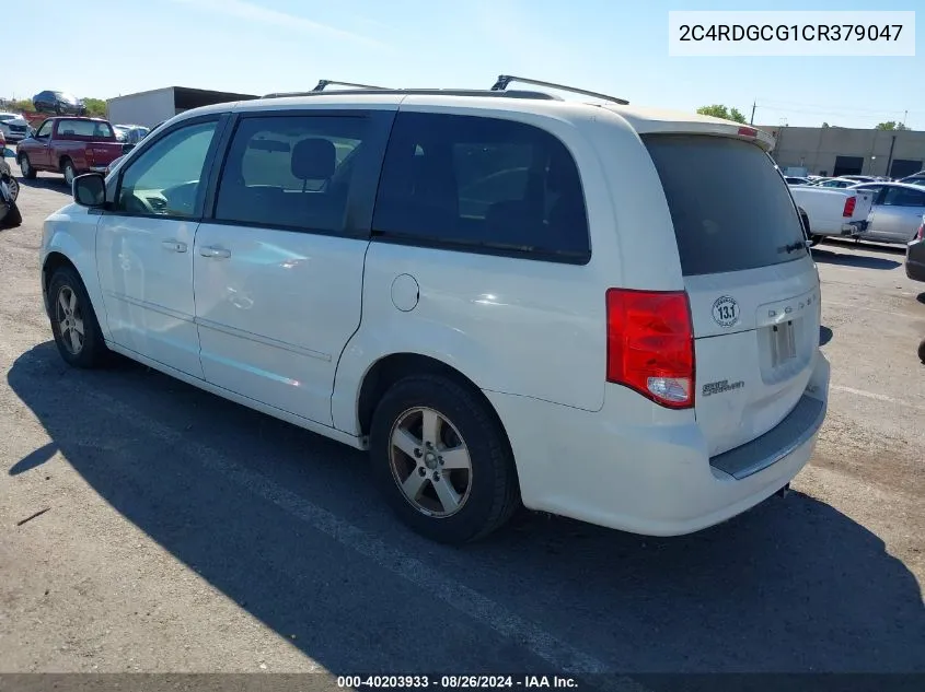 2012 Dodge Grand Caravan Sxt VIN: 2C4RDGCG1CR379047 Lot: 40203933