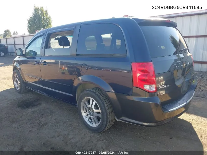 2012 Dodge Grand Caravan Se/Avp VIN: 2C4RDGBG6CR341685 Lot: 40217247