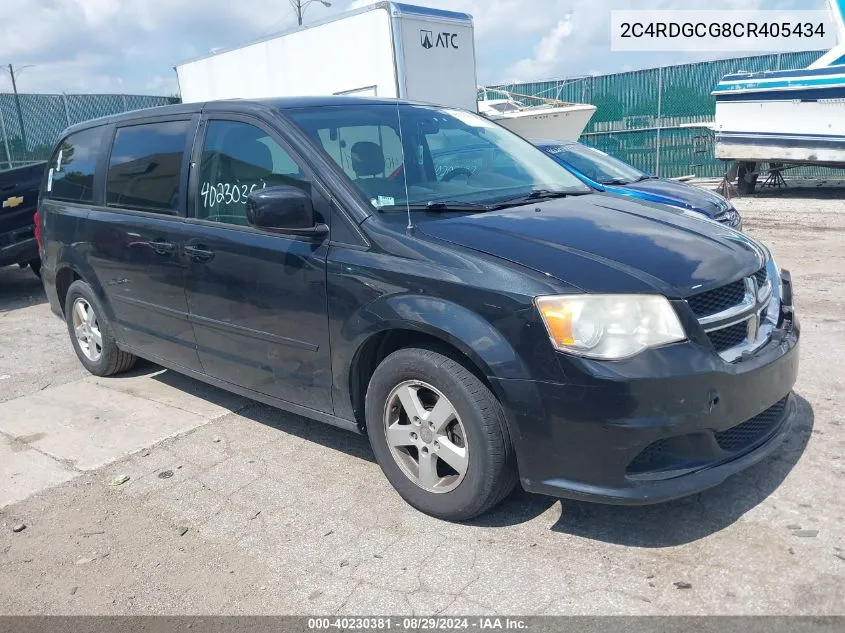 2012 Dodge Grand Caravan Sxt VIN: 2C4RDGCG8CR405434 Lot: 40230381