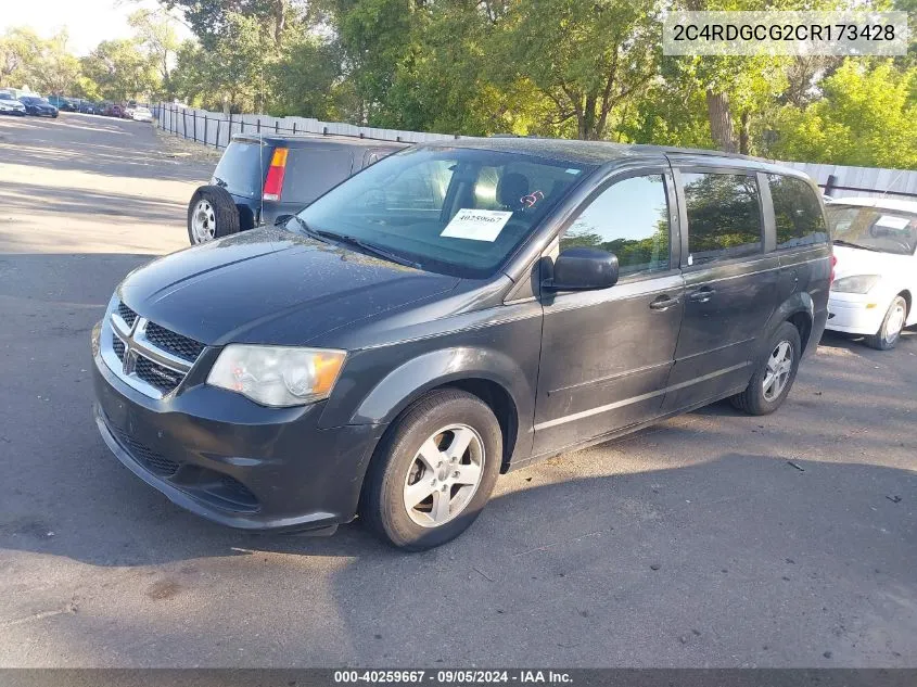 2012 Dodge Grand Caravan Sxt VIN: 2C4RDGCG2CR173428 Lot: 40259667