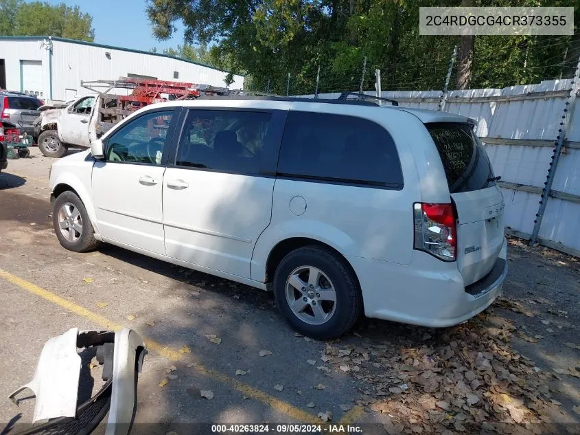 2012 Dodge Grand Caravan Sxt VIN: 2C4RDGCG4CR373355 Lot: 40263824