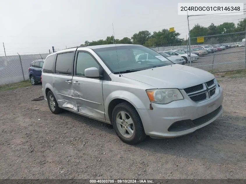 2012 Dodge Grand Caravan Sxt VIN: 2C4RDGCG1CR146348 Lot: 40303705