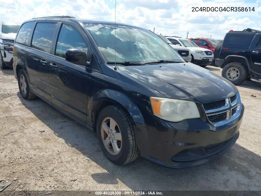 2012 Dodge Grand Caravan Sxt VIN: 2C4RDGCG4CR358614 Lot: 40328300