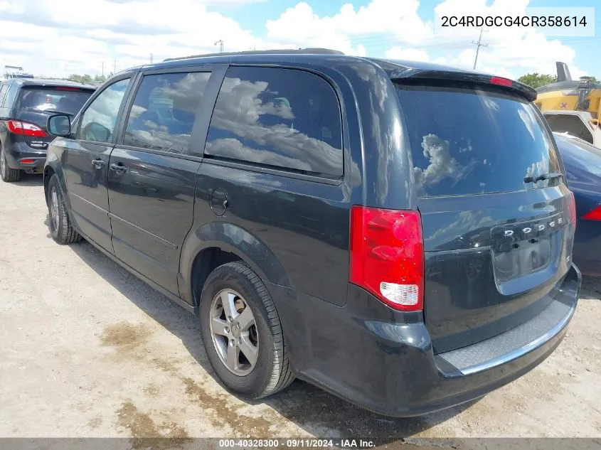 2C4RDGCG4CR358614 2012 Dodge Grand Caravan Sxt