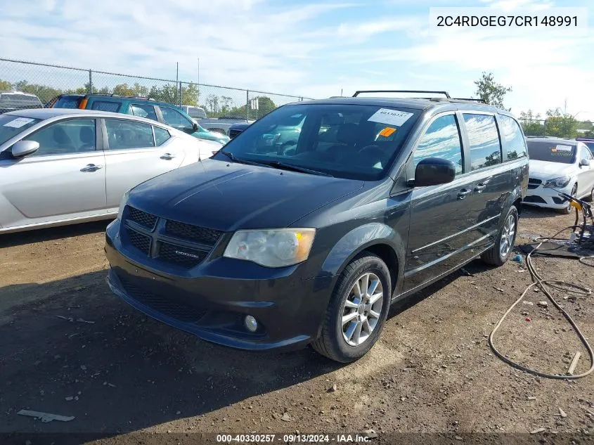 2012 Dodge Grand Caravan R/T VIN: 2C4RDGEG7CR148991 Lot: 40330257