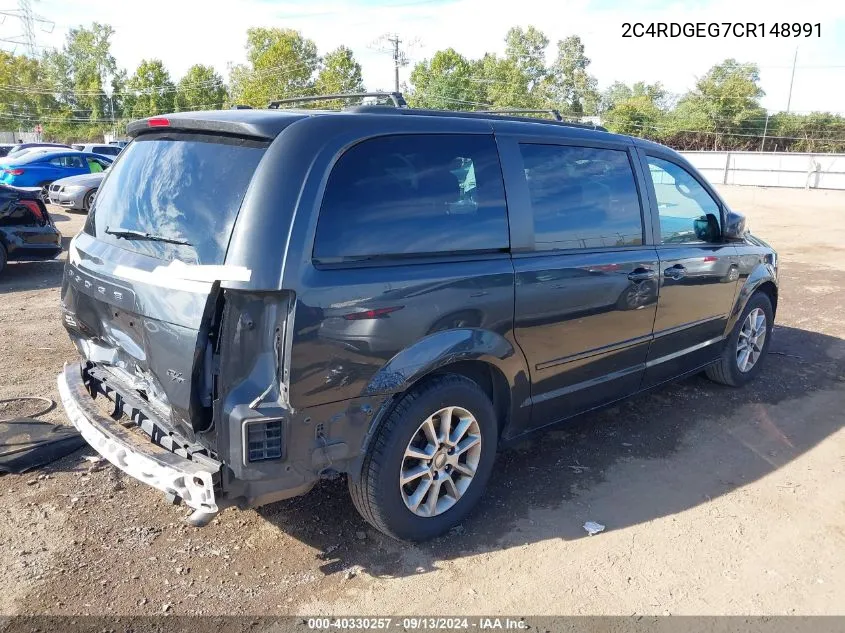 2012 Dodge Grand Caravan R/T VIN: 2C4RDGEG7CR148991 Lot: 40330257