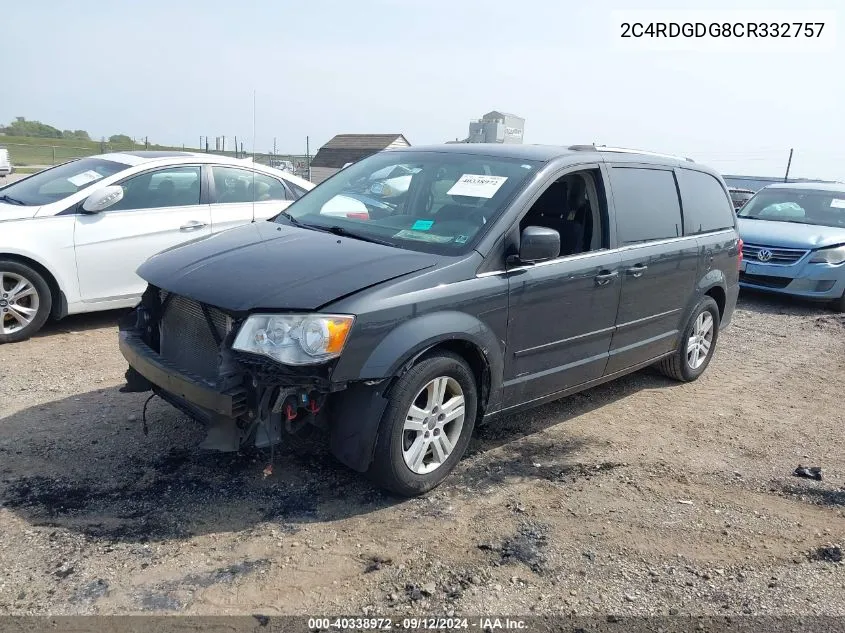 2012 Dodge Grand Caravan Crew VIN: 2C4RDGDG8CR332757 Lot: 40338972