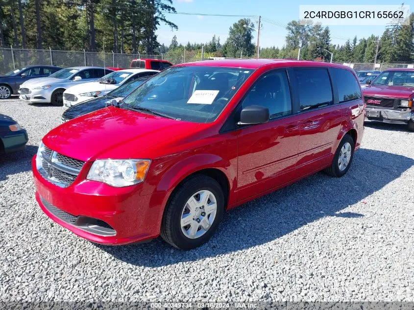 2012 Dodge Grand Caravan Se/Avp VIN: 2C4RDGBG1CR165662 Lot: 40349734