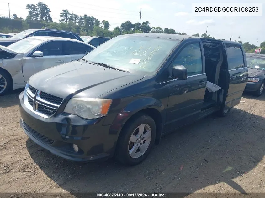 2012 Dodge Grand Caravan Crew VIN: 2C4RDGDG0CR108253 Lot: 40375149