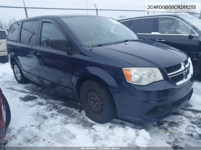 2C4RDGBG0CR288255 2012 Dodge Grand Caravan Se/Avp