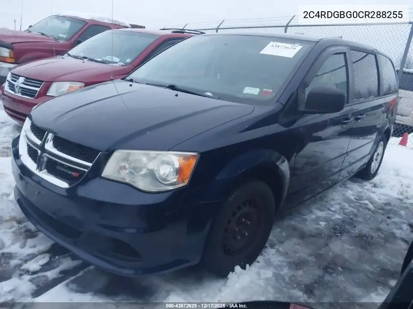 2C4RDGBG0CR288255 2012 Dodge Grand Caravan Se/Avp