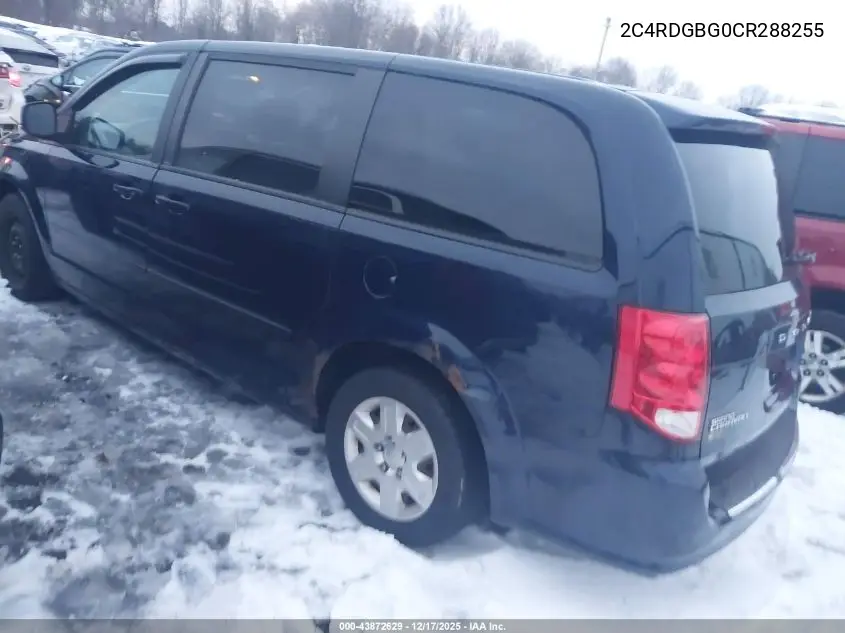 2C4RDGBG0CR288255 2012 Dodge Grand Caravan Se/Avp