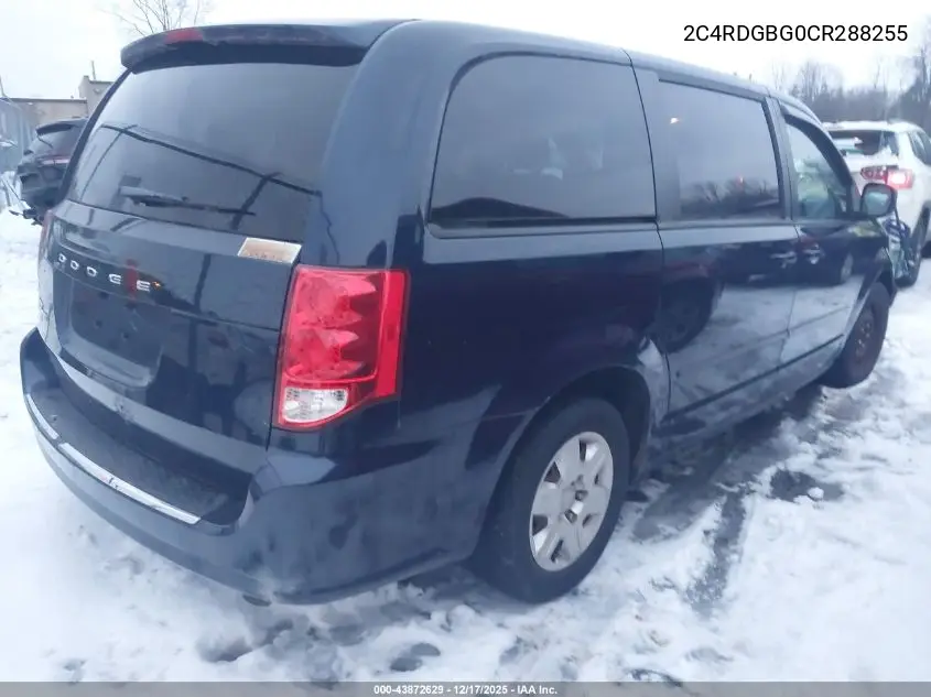 2C4RDGBG0CR288255 2012 Dodge Grand Caravan Se/Avp