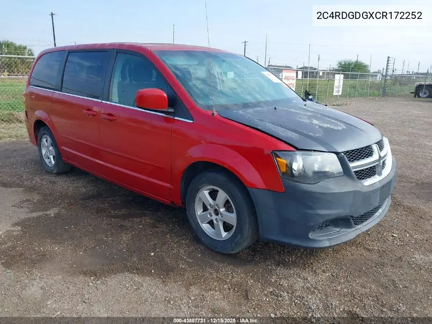 2C4RDGDGXCR172252 2012 Dodge Grand Caravan Crew