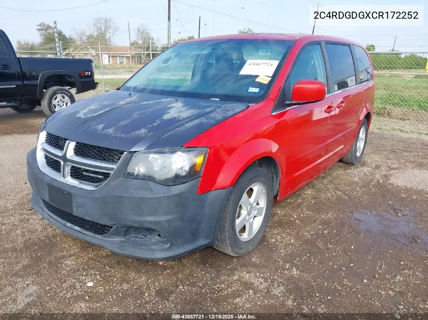 2C4RDGDGXCR172252 2012 Dodge Grand Caravan Crew