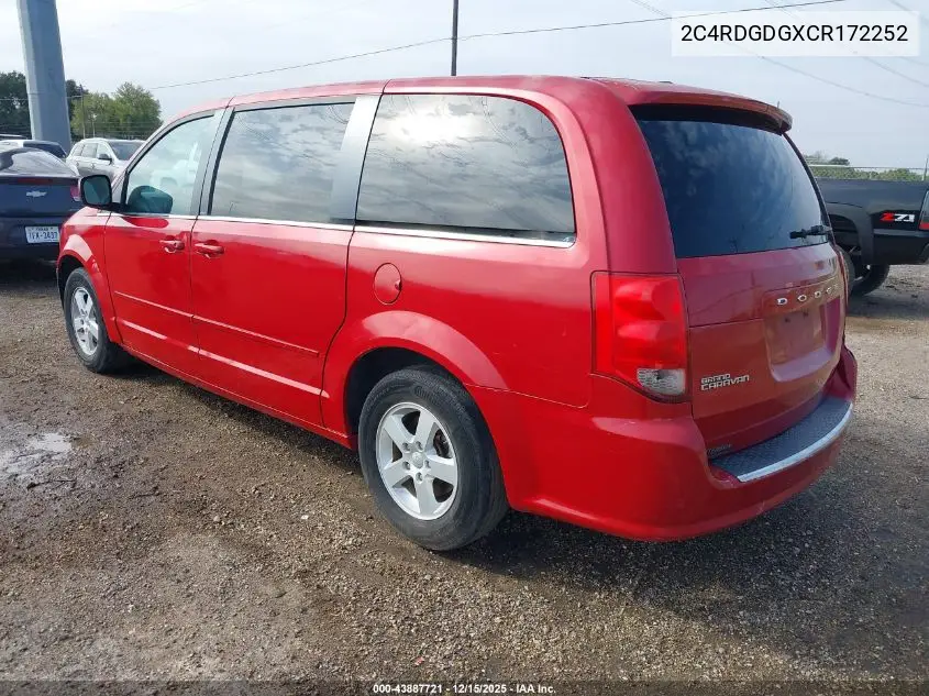 2C4RDGDGXCR172252 2012 Dodge Grand Caravan Crew
