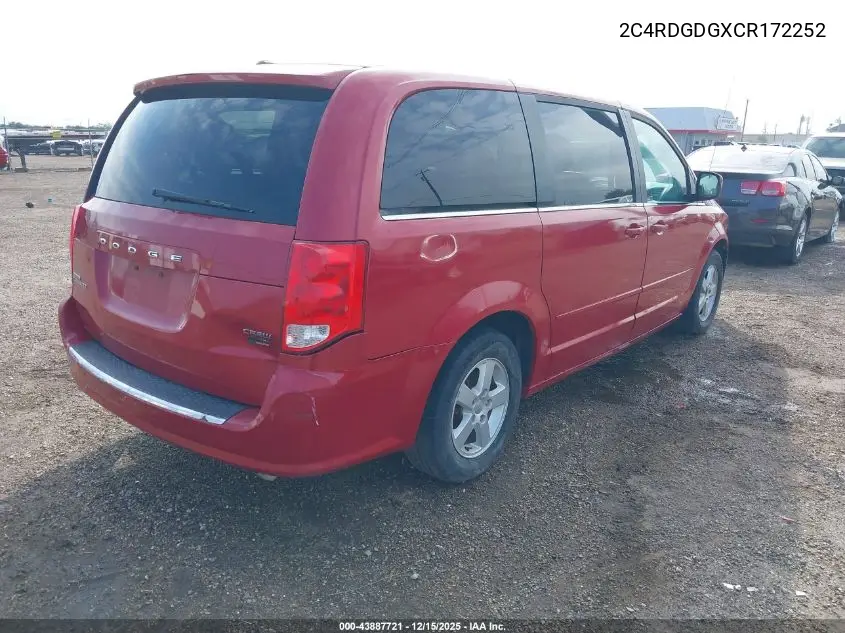2C4RDGDGXCR172252 2012 Dodge Grand Caravan Crew
