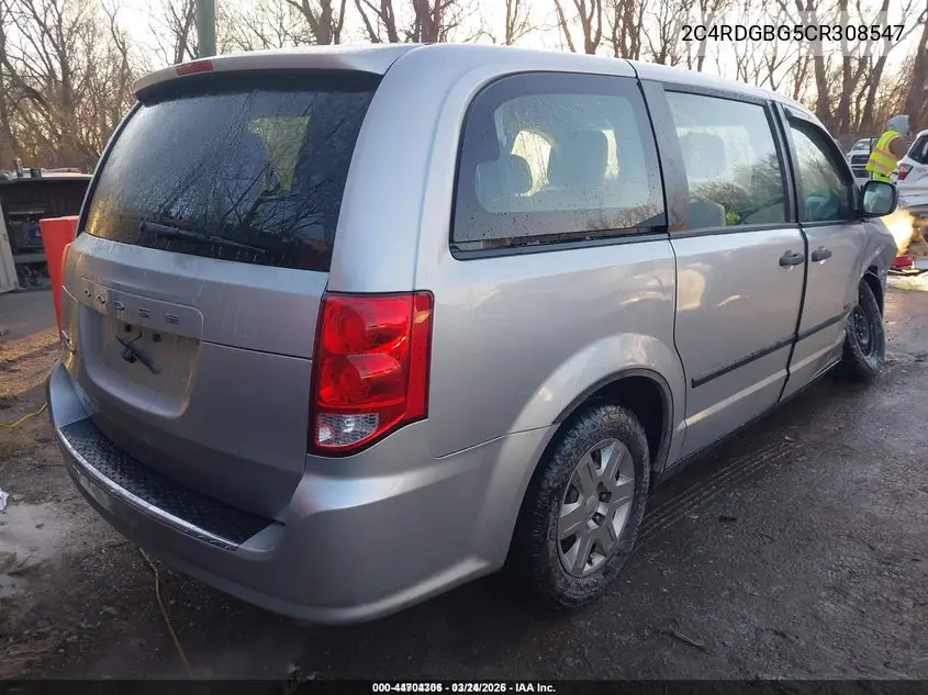 2C4RDGBG5CR308547 2012 Dodge Grand Caravan Se/Avp