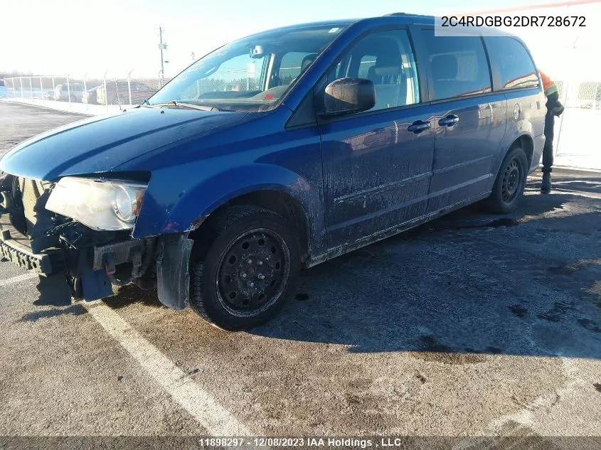 2C4RDGBG2DR728672 2013 Dodge Grand Caravan Se