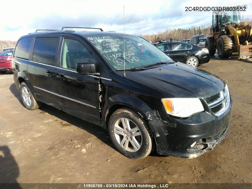 2013 Dodge Grand Caravan Crew VIN: 2C4RDGDG3DR803652 Lot: 11958769