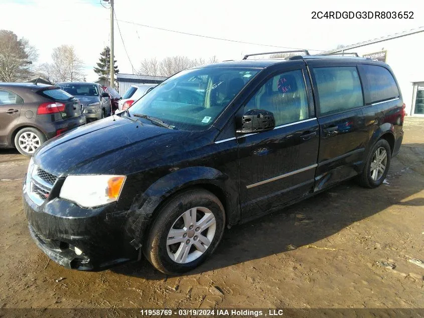 2C4RDGDG3DR803652 2013 Dodge Grand Caravan Crew