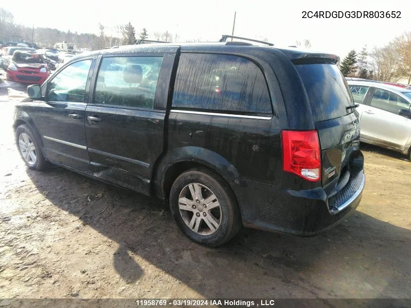 2013 Dodge Grand Caravan Crew VIN: 2C4RDGDG3DR803652 Lot: 11958769