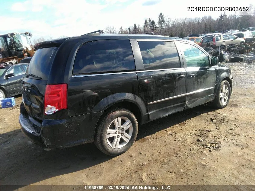 2C4RDGDG3DR803652 2013 Dodge Grand Caravan Crew