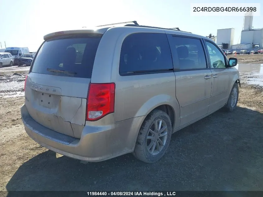 2013 Dodge Grand Caravan Se VIN: 2C4RDGBG4DR666398 Lot: 11984440