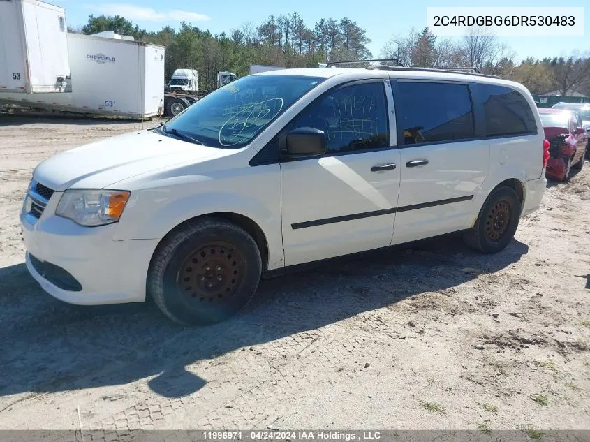 2013 Dodge Grand Caravan Se/Sxt VIN: 2C4RDGBG6DR530483 Lot: 11996971