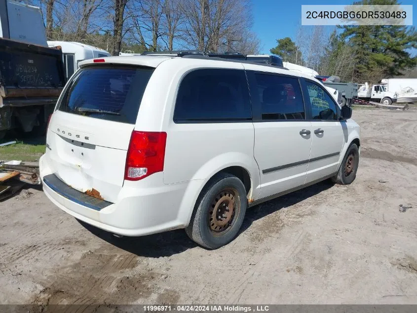 2C4RDGBG6DR530483 2013 Dodge Grand Caravan Se/Sxt