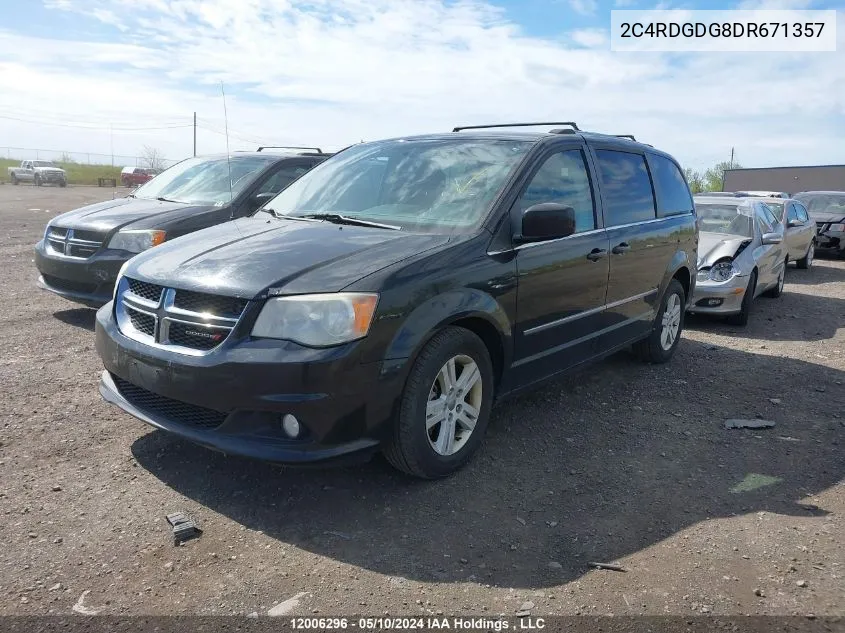 2013 Dodge Grand Caravan Crew VIN: 2C4RDGDG8DR671357 Lot: 12006296