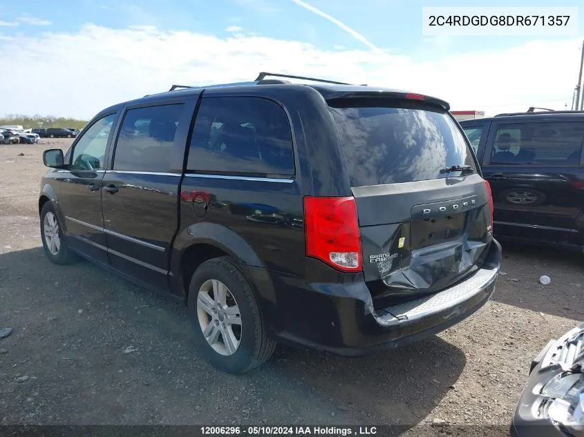 2013 Dodge Grand Caravan Crew VIN: 2C4RDGDG8DR671357 Lot: 12006296