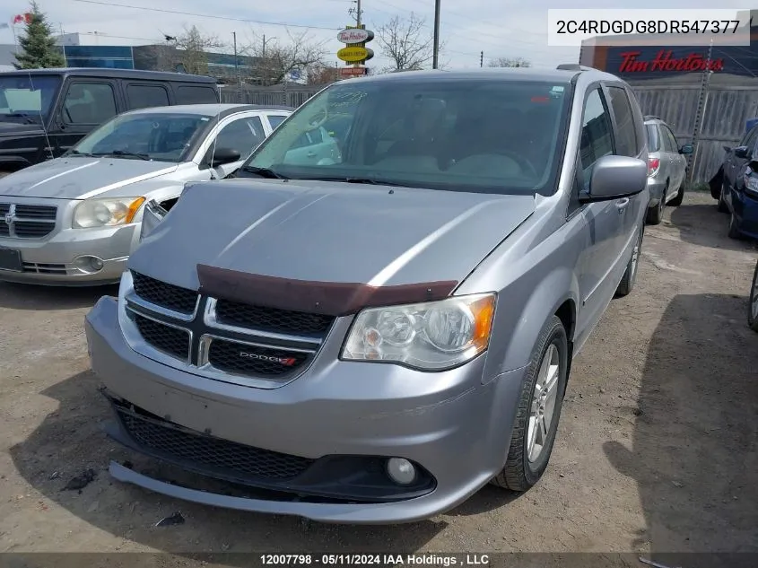 2013 Dodge Grand Caravan Crew VIN: 2C4RDGDG8DR547377 Lot: 12007798